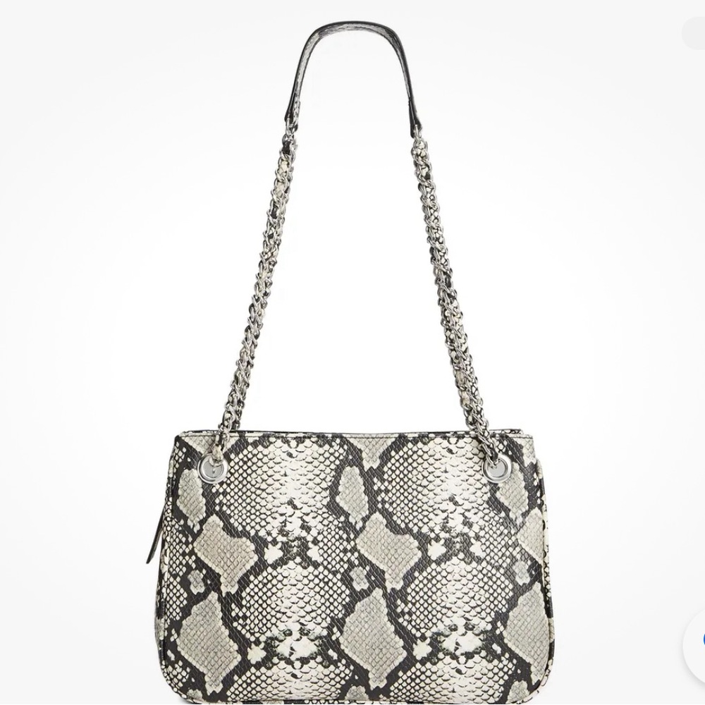 Vegan Leather Snakeskin Shoulder Bag